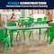 Flash Furniture Rectangle Preschool Table, Green, 23-5/8"x47-1/4", Plastic, Steel, Green YU-YCY-060-RECT-TBL-GREEN-GG - alternate 4